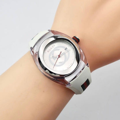 GUCCI 137.3 Quartz Watch Wristwatch Sherry Line Silver Women's Authentic