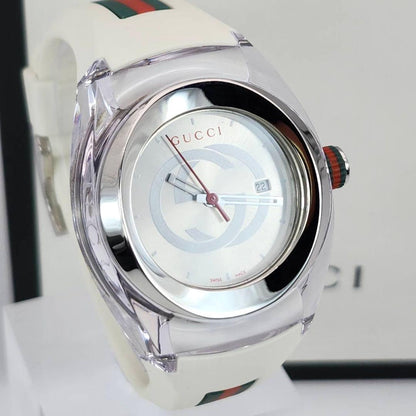 GUCCI 137.3 Quartz Watch Wristwatch Sherry Line Silver Women's Authentic
