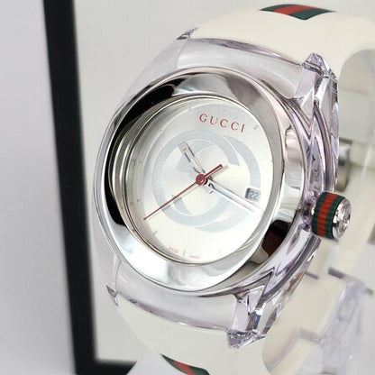 GUCCI 137.3 Quartz Watch Wristwatch Sherry Line Silver Women's Authentic