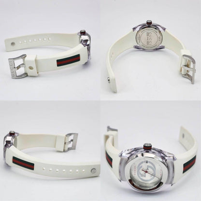GUCCI 137.3 Quartz Watch Wristwatch Sherry Line Silver Women's Authentic