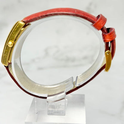 GUCCI 2600L Quartz Watch Wristwatch Gold Red Women's Authentic