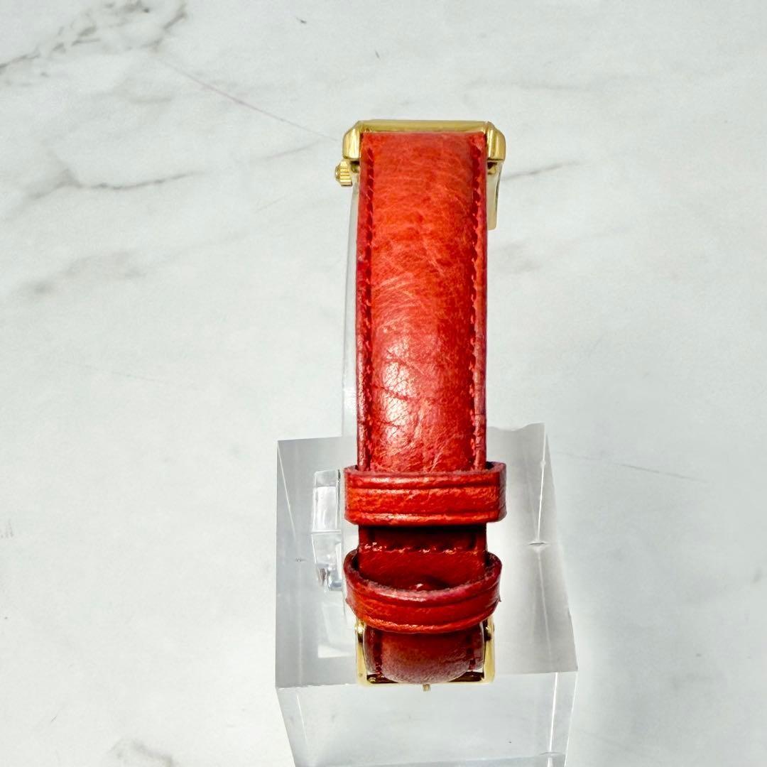 GUCCI 2600L Quartz Watch Wristwatch Gold Red Women's Authentic