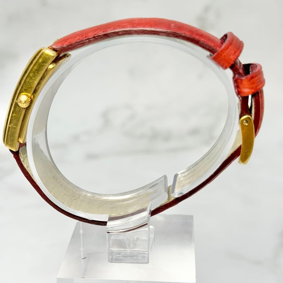 GUCCI 2600L Quartz Watch Wristwatch Gold Red Women's Authentic