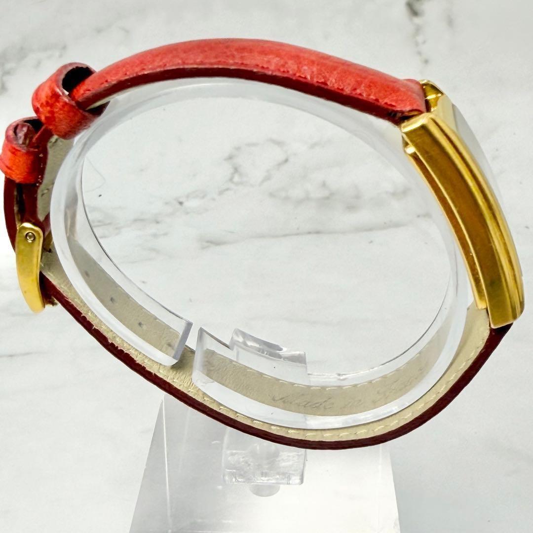 GUCCI 2600L Quartz Watch Wristwatch Gold Red Women's Authentic