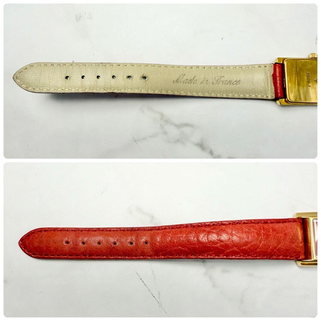 GUCCI 2600L Quartz Watch Wristwatch Gold Red Women's Authentic