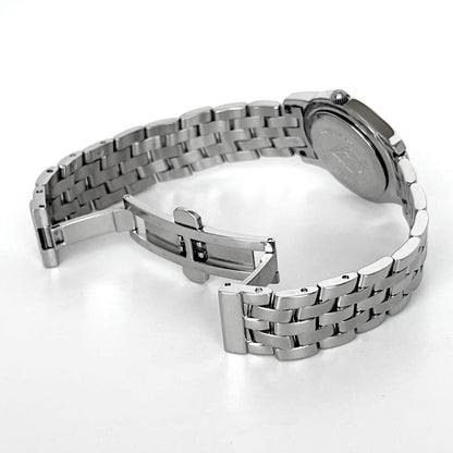 GUCCI 5500L Quartz Watch Wristwatch Silver Black Women's Authentic