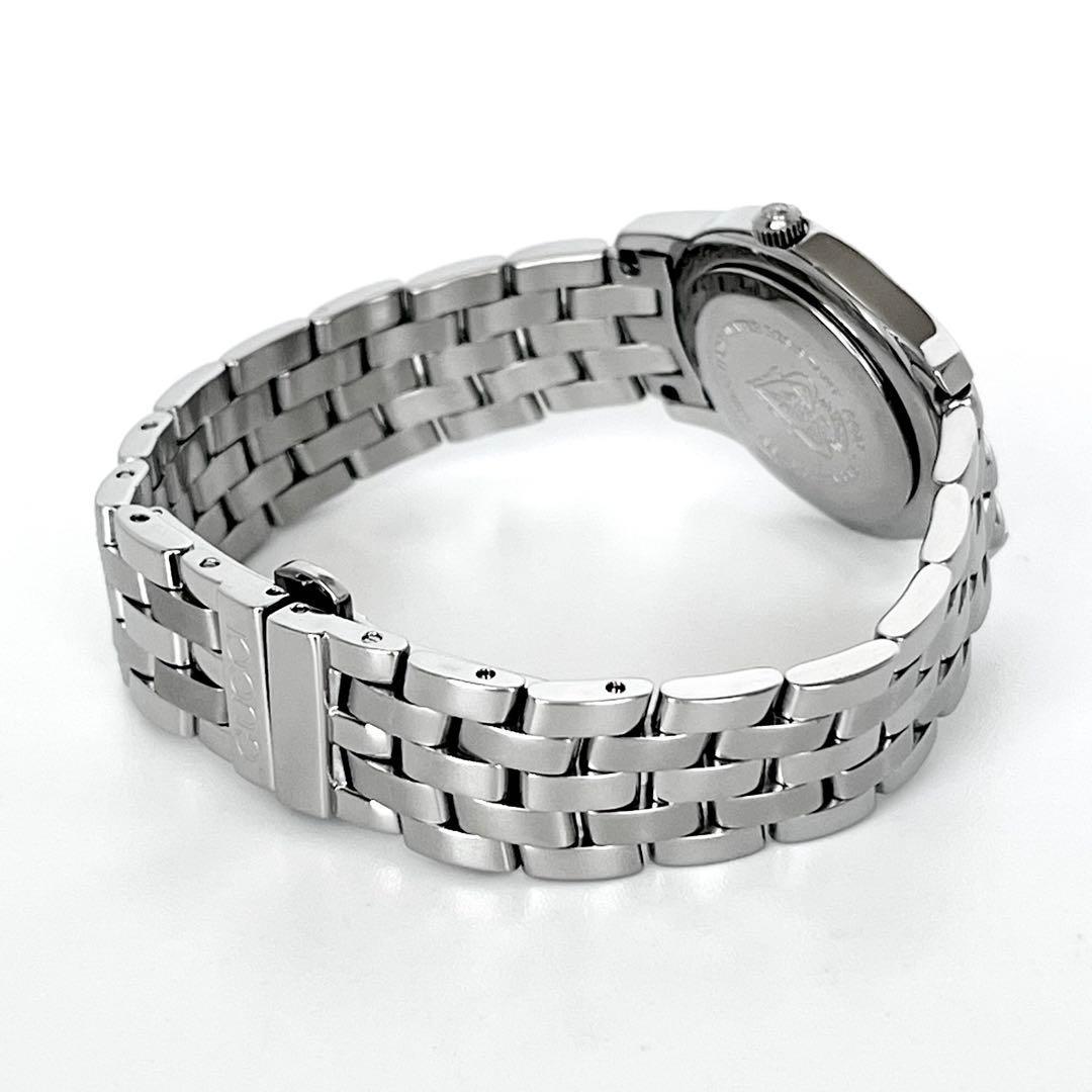 GUCCI 5500L Quartz Watch Wristwatch Silver Black Women's Authentic