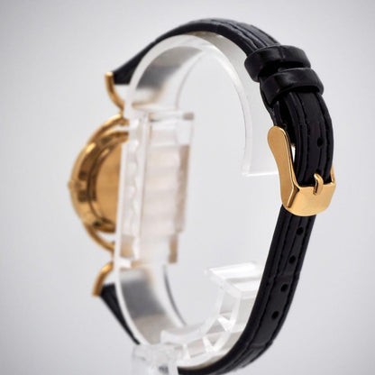 GUCCI 6000L Quartz Watch Wristwatch Gold Black Women's Authentic