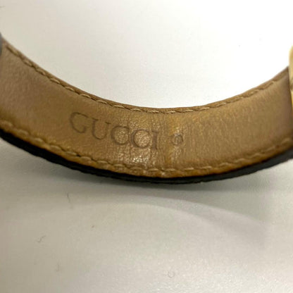 GUCCI 6600L Quartz Watch Wristwatch Gold White Women's Authentic