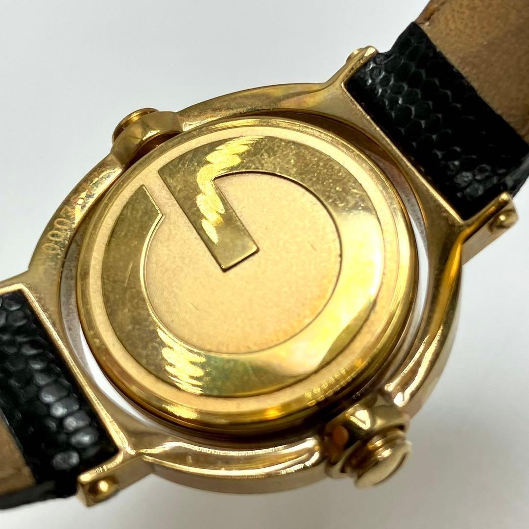 GUCCI 6600L Quartz Watch Wristwatch Gold White Women's Authentic