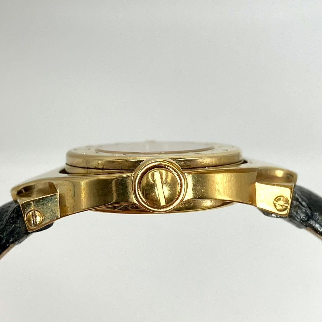 GUCCI 6600L Quartz Watch Wristwatch Gold White Women's Authentic