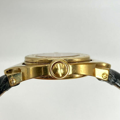 GUCCI 6600L Quartz Watch Wristwatch Gold White Women's Authentic