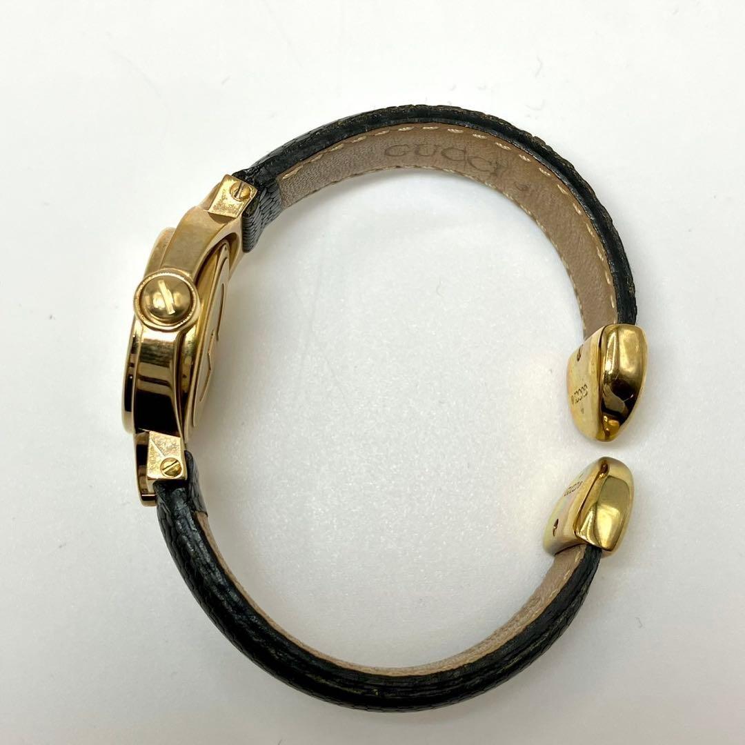 GUCCI 6600L Quartz Watch Wristwatch Gold White Women's Authentic