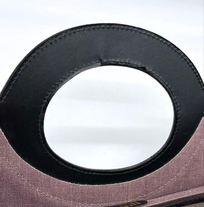 FENDI Hand Bag Tote Purse FF Zucca PVC Leather Brown Black Authentic