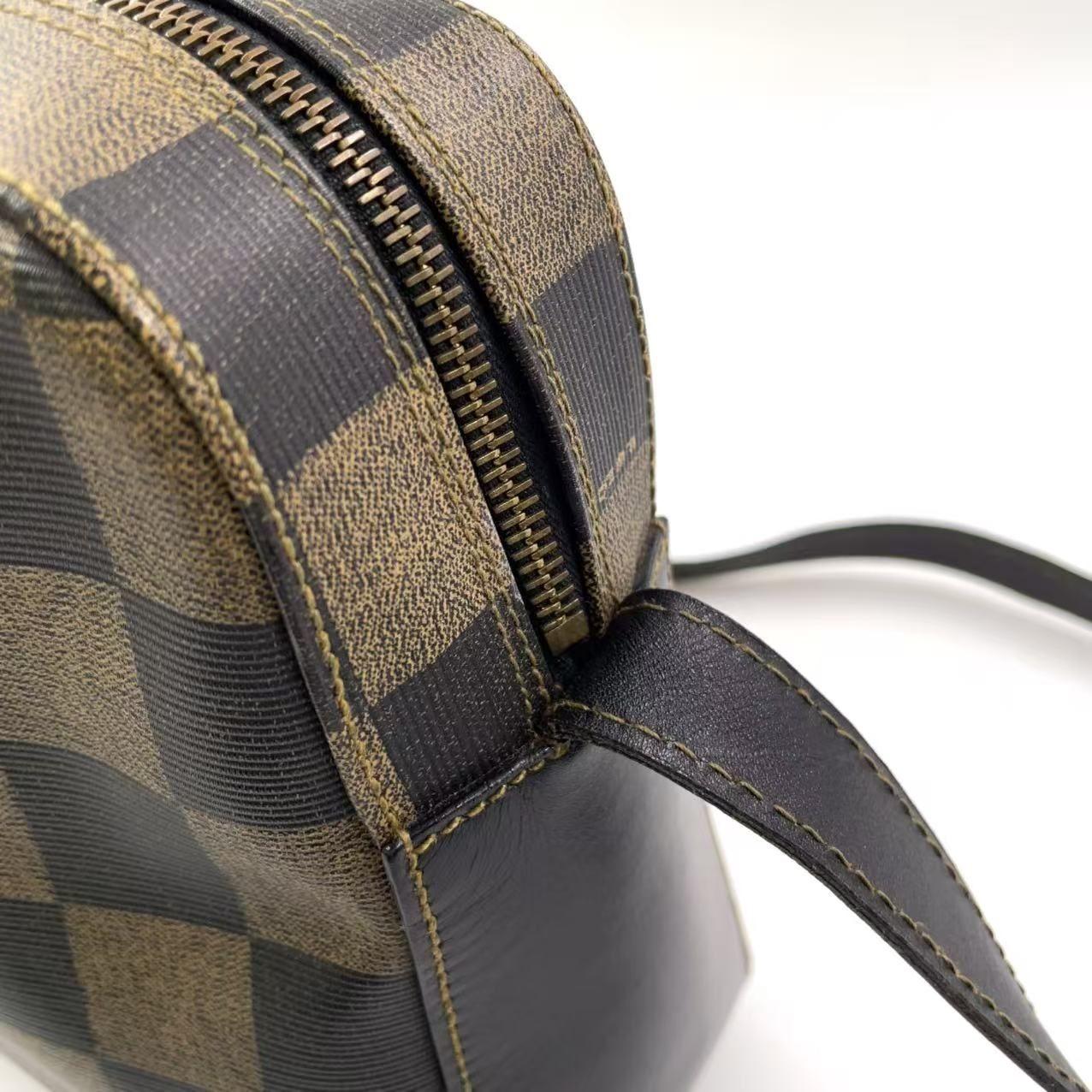 FENDI Shoulder Bag Purse Pecan Leather PVC Black Beige Authentic