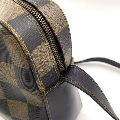 FENDI Shoulder Bag Purse Pecan Leather PVC Black Beige Authentic