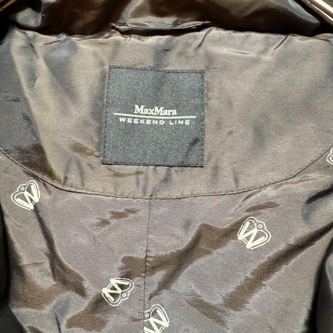 Weekend Max Mara Down Coat Asian fit L 40 US size M Khaki Brown Authentic