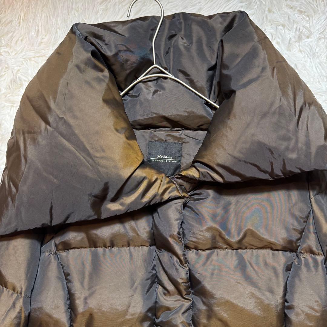 Weekend Max Mara Down Coat Asian fit L 40 US size M Khaki Brown Authentic