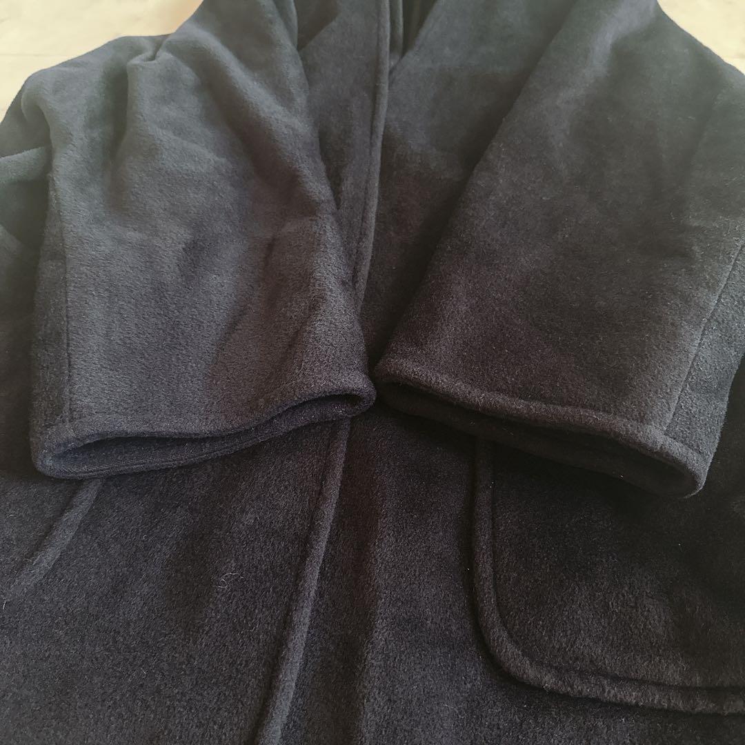 Max Mara Gown Coat Asian fit XL 42 US size L Navy Authentic