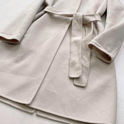S Max Mara CUCITO A MANO Coat Asian fit L 40 US size M Beige Authentic