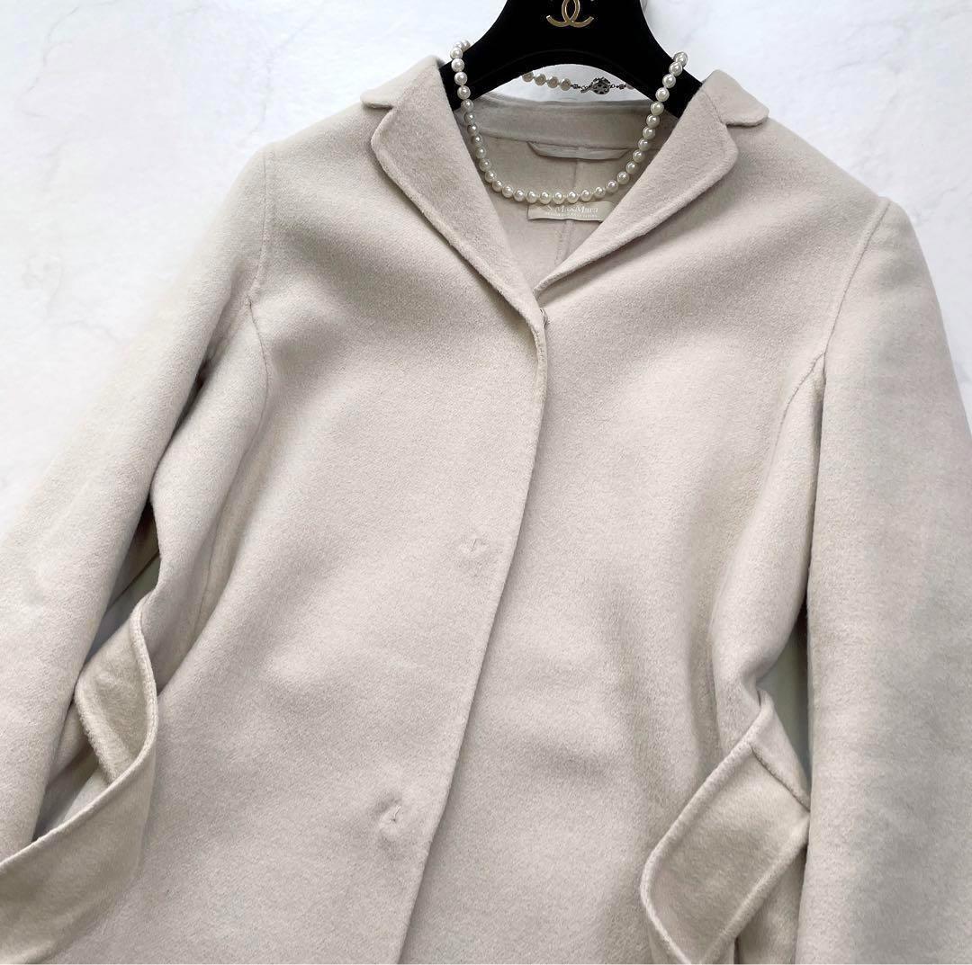 S Max Mara CUCITO A MANO Coat Asian fit L 40 US size M Beige Authentic