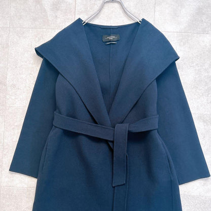 Weekend Max Mara Cucito A Mano Coat Asian fit S 36 US size XS Navy Authentic