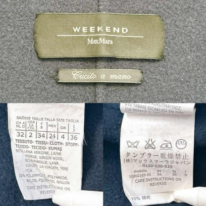 Weekend Max Mara Cucito A Mano Coat Asian fit S 36 US size XS Navy Authentic