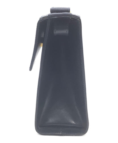 Salvatore Ferragamo Shoulder Bag Purse Leather Navy Black Authentic