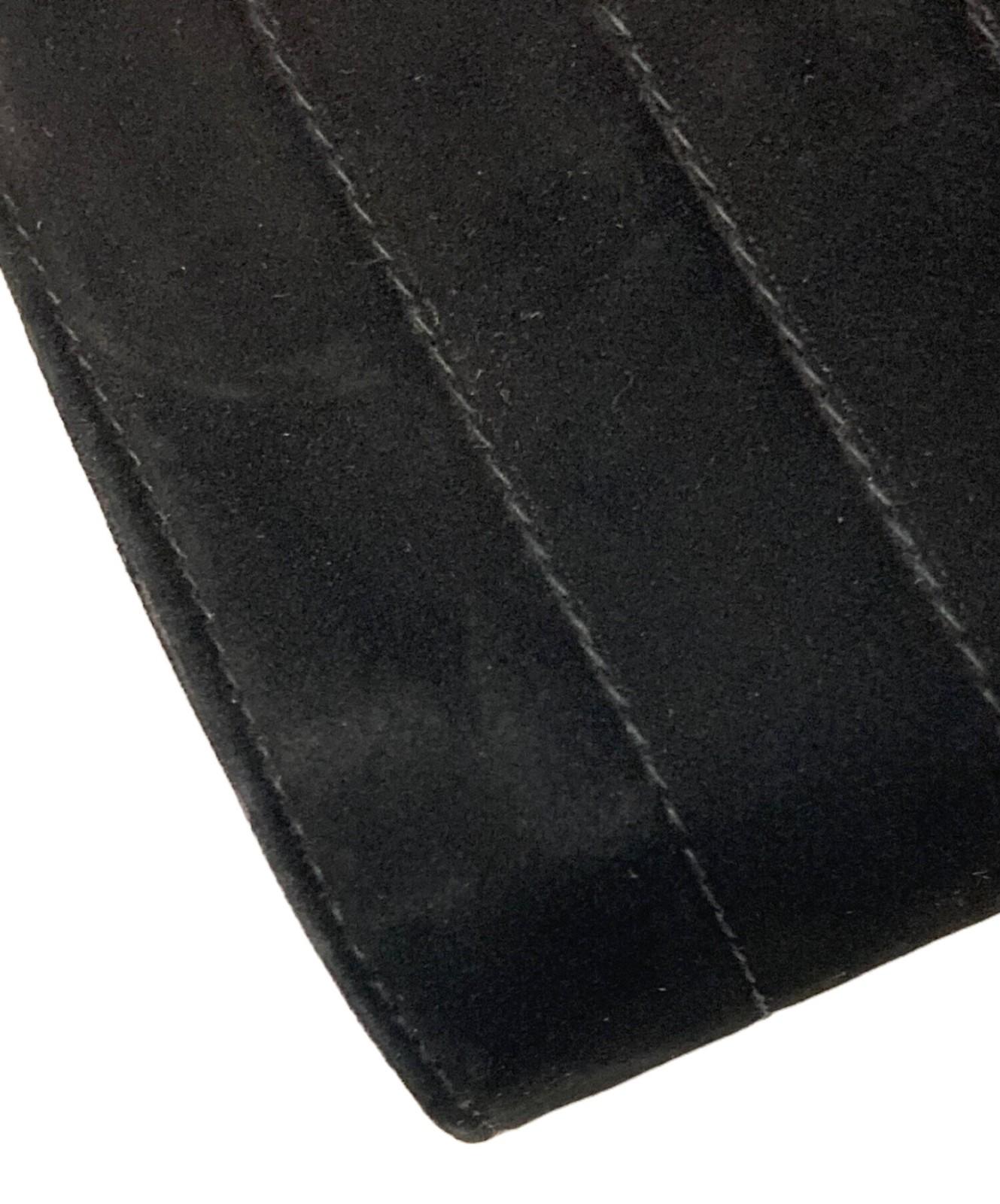 Salvatore Ferragamo Shoulder Bag Purse Vara Chain Suede Black Authentic