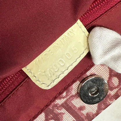 Christian Dior Hand Bag Tote Purse Trotter No.2 Canvas Red White Authentic