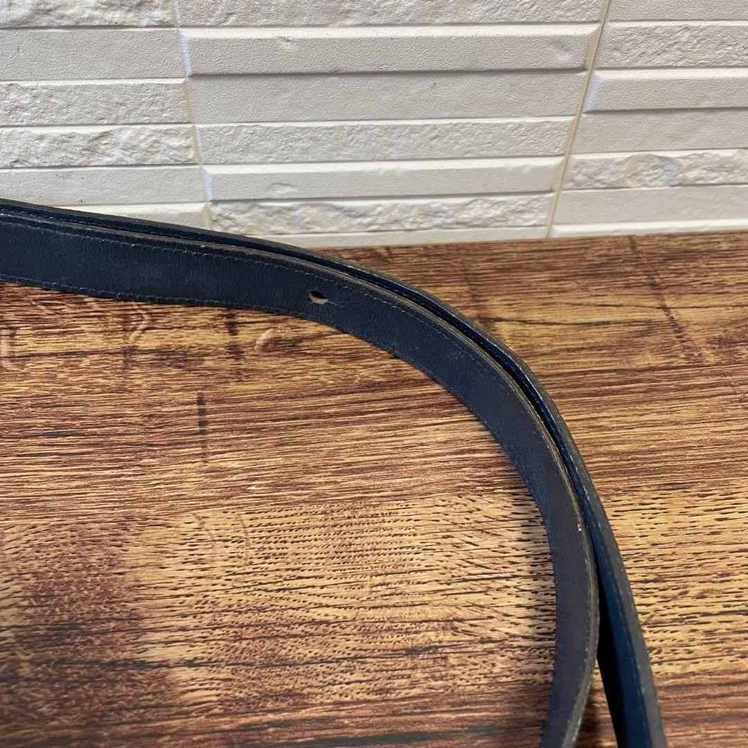 Christian Dior Shoulder Bag Purse Trotter CD Canvas Leather Navy Brown Authentic