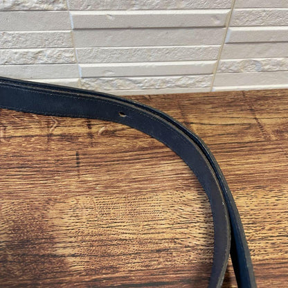 Christian Dior Shoulder Bag Purse Trotter CD Canvas Leather Navy Brown Authentic