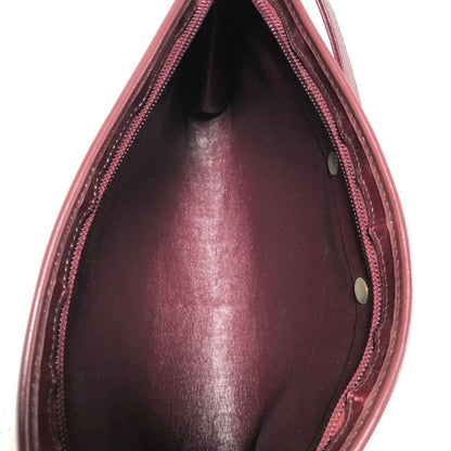 Christian Dior Shoulder Bag Purse Trotter Logo Bordeaux Authentic