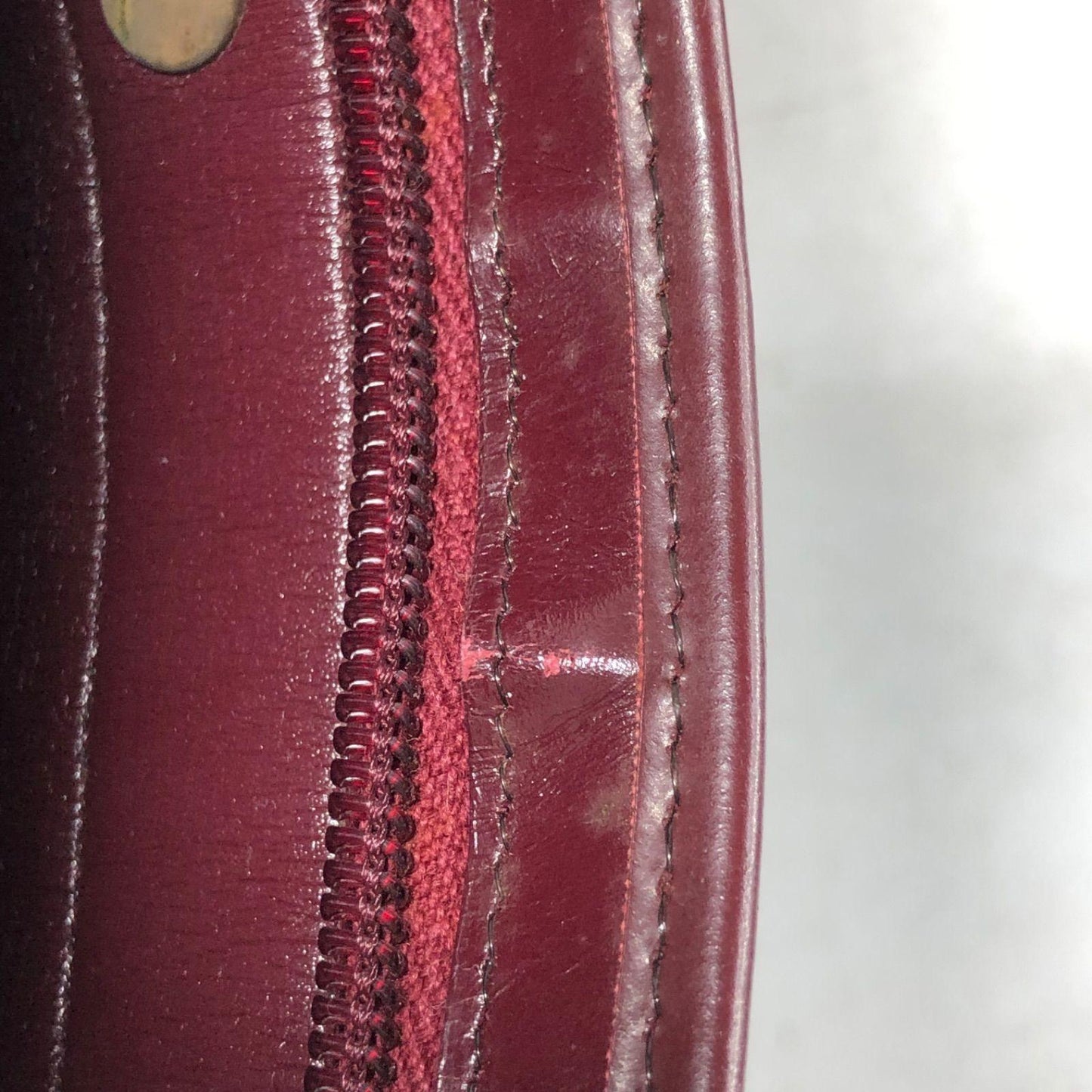 Christian Dior Shoulder Bag Purse Trotter Logo Bordeaux Authentic