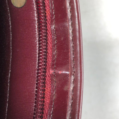 Christian Dior Shoulder Bag Purse Trotter Logo Bordeaux Authentic