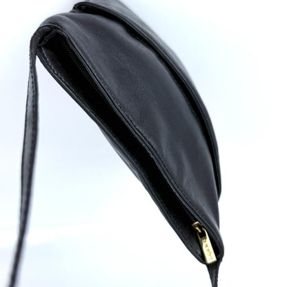 LOEWE Smartphone Shoulder Mini Bag Purse Logo Leather Black Authentic