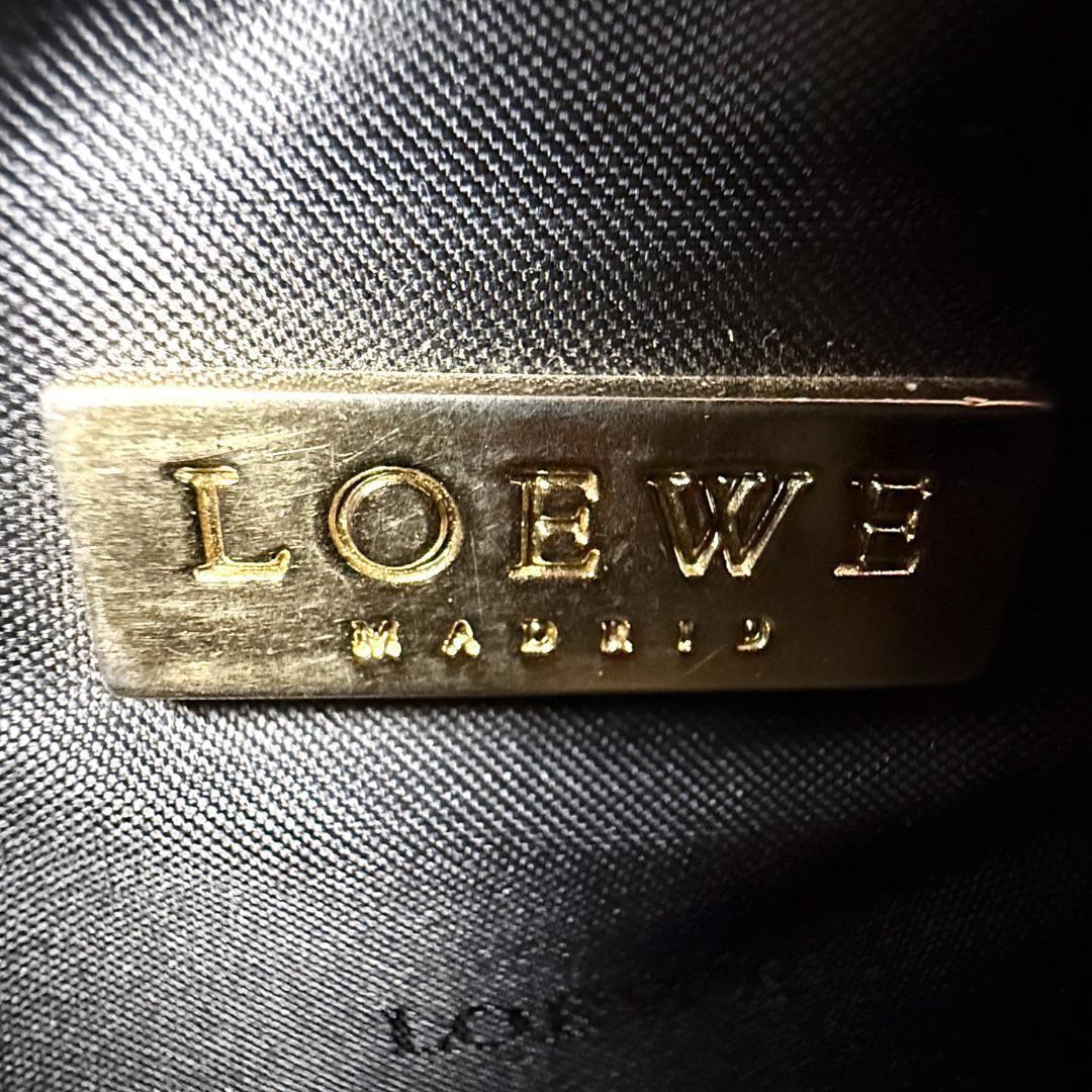 LOEWE Smartphone Shoulder Mini Bag Purse Logo Leather Black Authentic