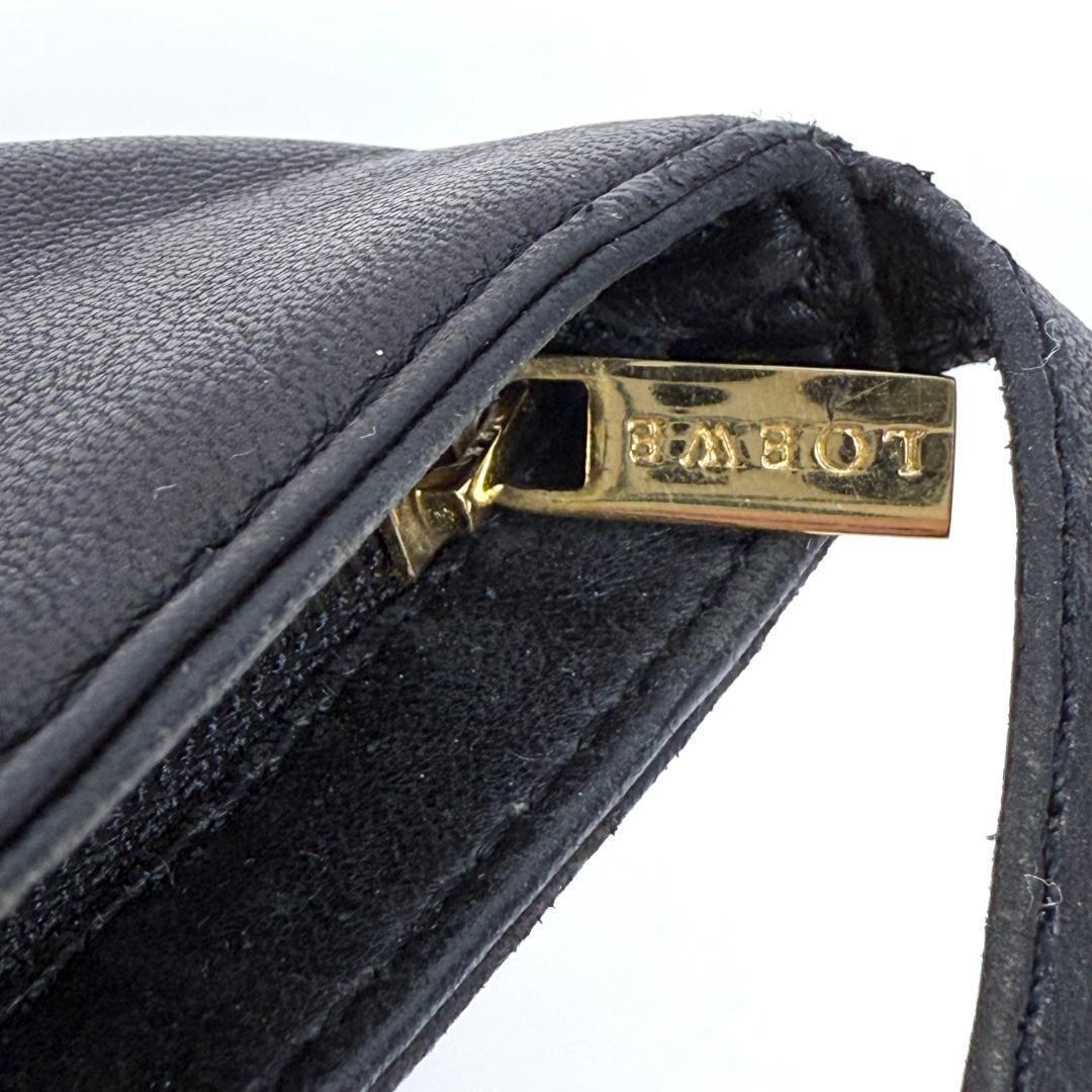 LOEWE Smartphone Shoulder Mini Bag Purse Logo Leather Black Authentic