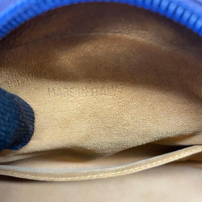 LOEWE Hand Bag Tote Purse Logo Leather Blue Purple Authentic