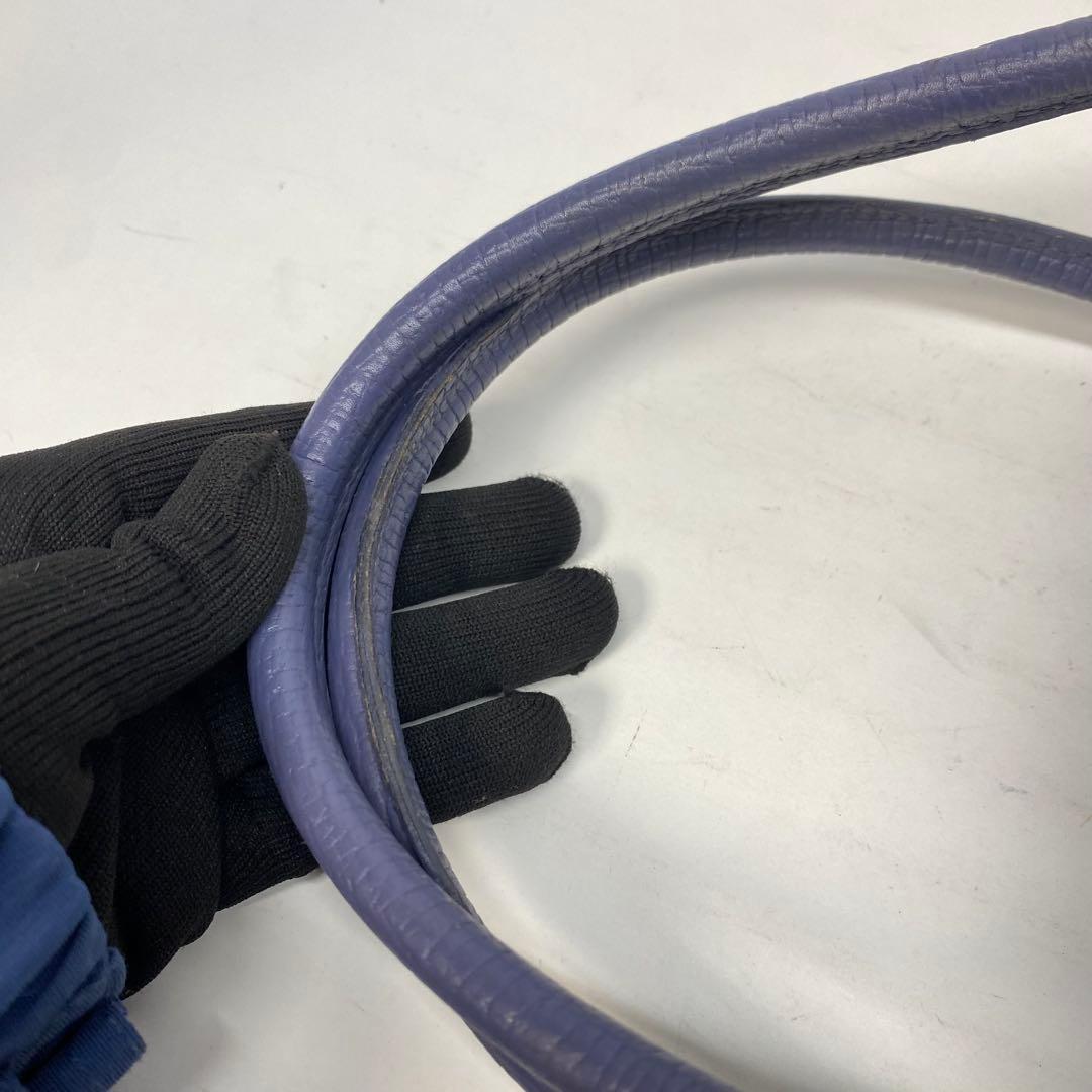 LOEWE Hand Bag Tote Purse Logo Leather Blue Purple Authentic