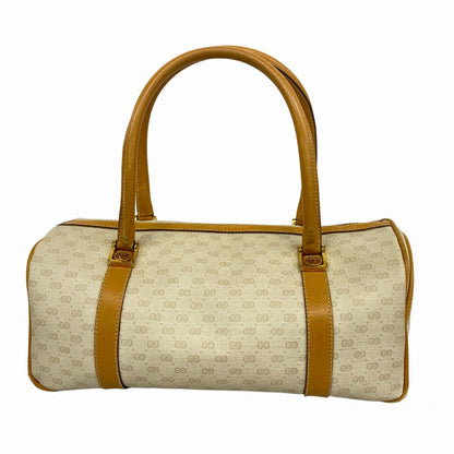 GUCCI Hand Bag Tote Purse Micro GG PVC Beige Authentic