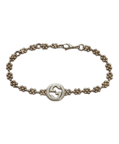 GUCCI Bracelet Bangle Interlocking G Silver 925 Women Accessory Authentic