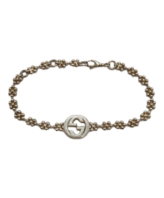 GUCCI Bracelet Bangle Interlocking G Silver 925 Women Accessory Authentic