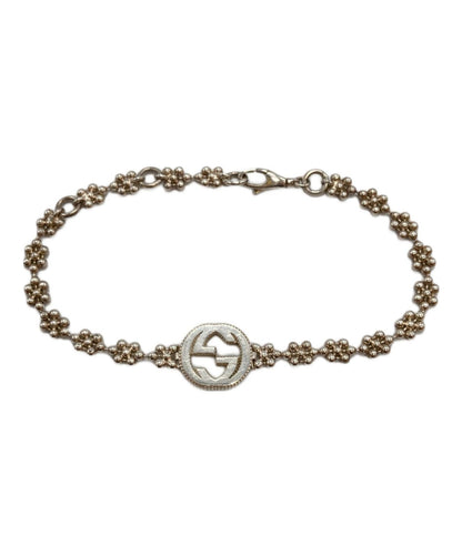 GUCCI Bracelet Bangle Interlocking G Silver 925 Women Accessory Authentic
