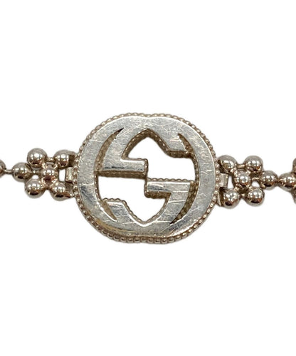 GUCCI Bracelet Bangle Interlocking G Silver 925 Women Accessory Authentic