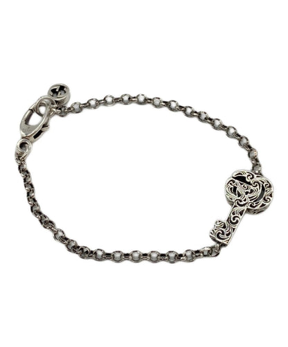 GUCCI Bracelet Bangle Double G key charm Silver Unisex Accessory Authentic
