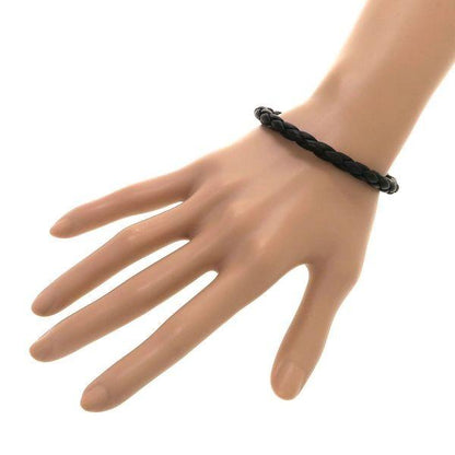 GUCCI Bracelet Bangle Leather Black Women Accessory Authentic