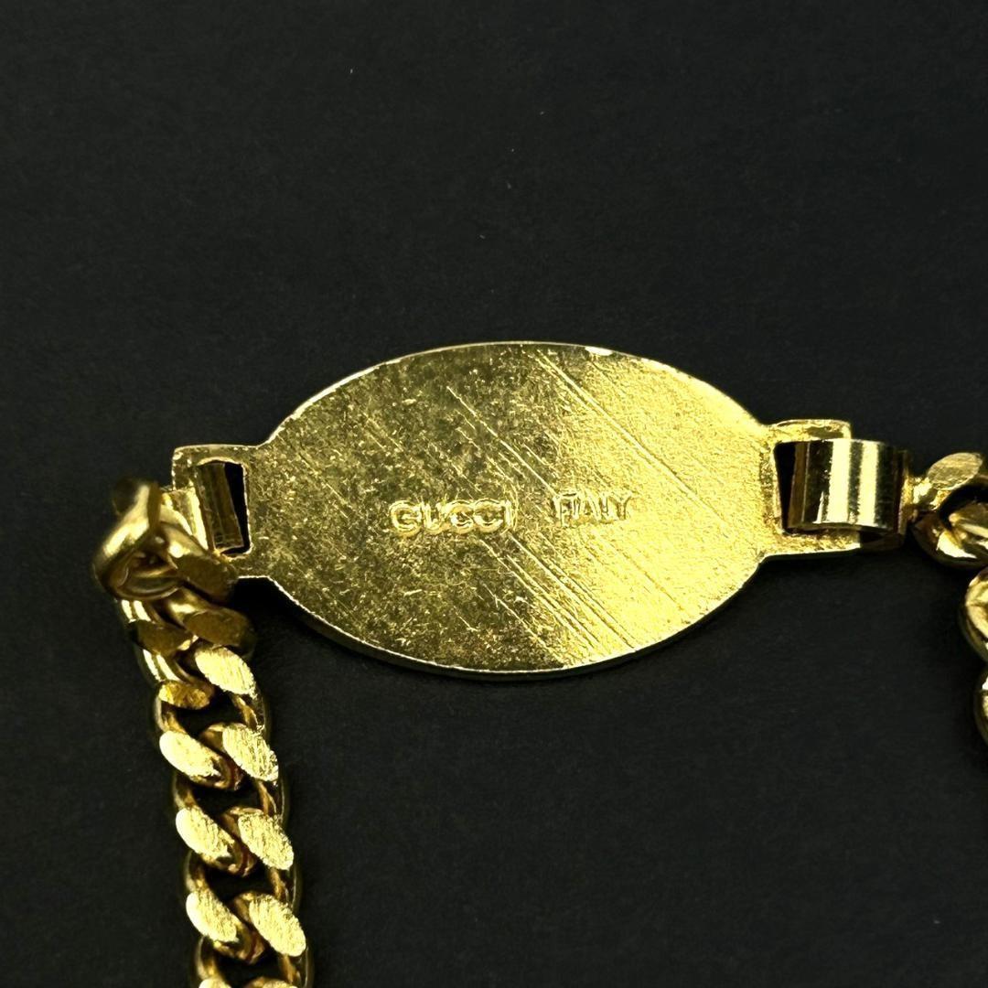 GUCCI Bracelet Bangle Old Logo Gold Women Accessory Authentic