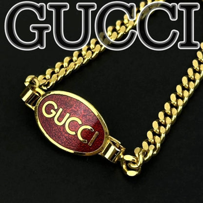 GUCCI Bracelet Bangle Old Logo Gold Women Accessory Authentic