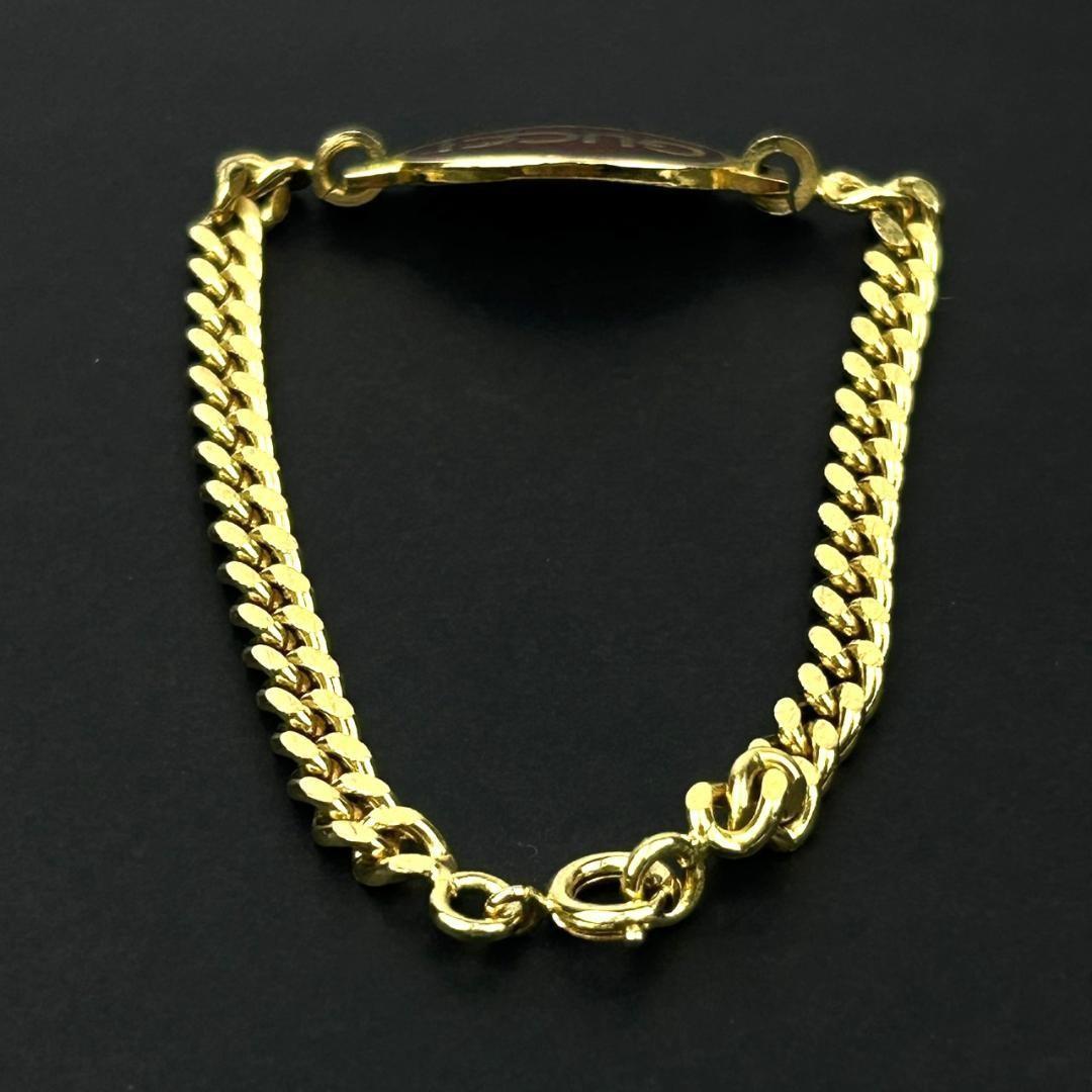 GUCCI Bracelet Bangle Old Logo Gold Women Accessory Authentic